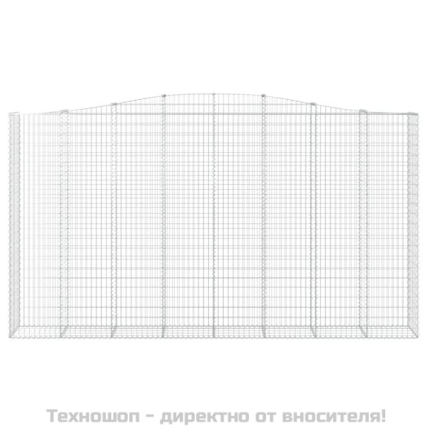 Дъговидна габионна кошница 400x50x220/240 см поцинковано желязо