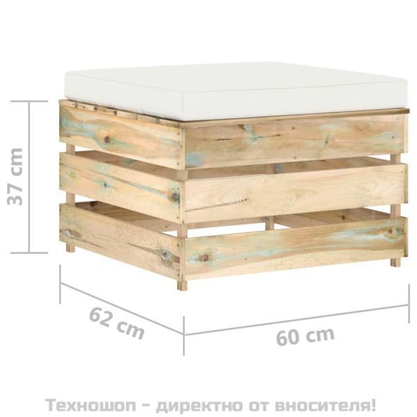 Градински комплект 2 части възглавници зелена импрегнация