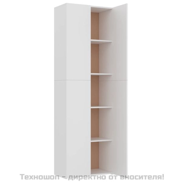 Офис шкаф, бял, 60x32x190 см, инженерно дърво