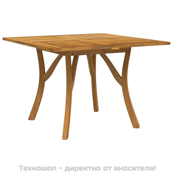 Градинска маса, 110x110x75 см, акация масив