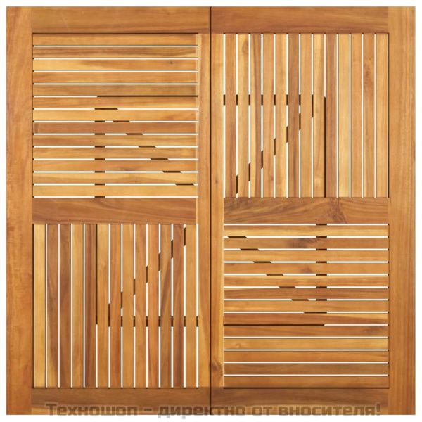 Градинска маса, 110x110x75 см, акация масив