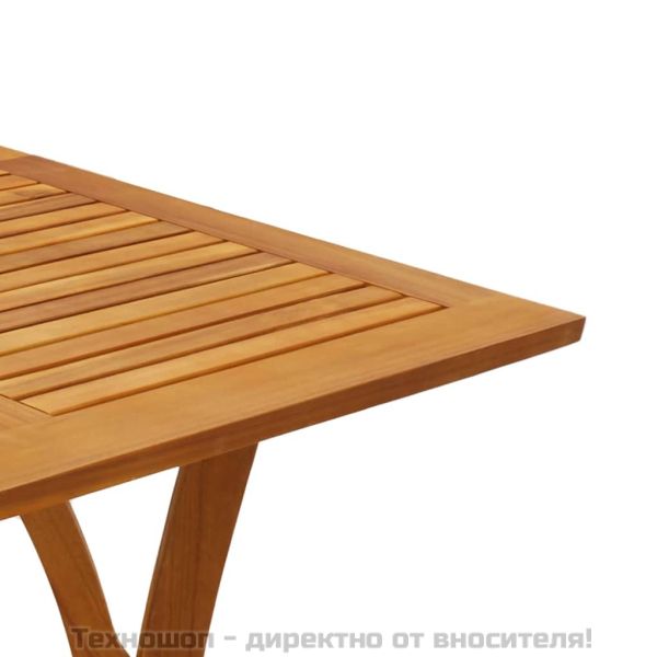 Градинска маса, 110x110x75 см, акация масив