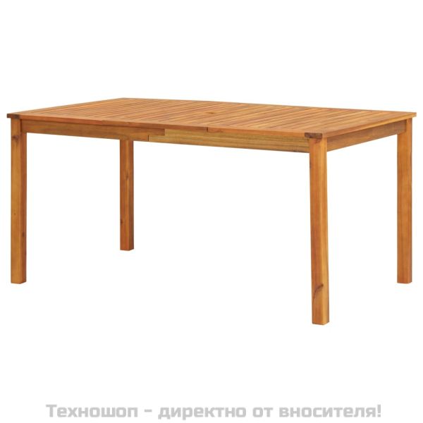 Градински трапезен комплект 3 части с възглавници акация масив