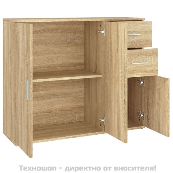 Бюфет, дъб сонома, 91x29,5x75 см, инженерно дърво
