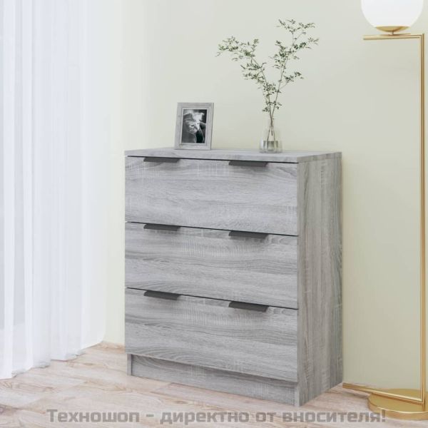 Сайдборд, сив сонома, 60x30x70 см, инженерно дърво