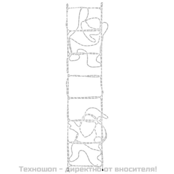 Сгъваема фигура Дядо Коледа върху стълба с 552 LED 50x200 см