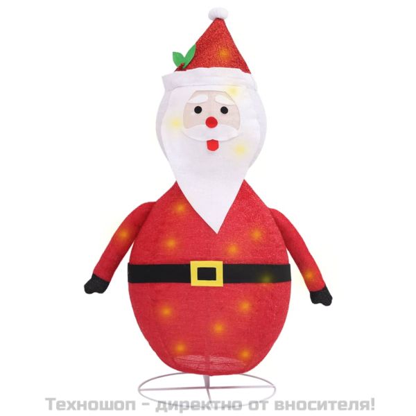 Декоративна фигура на Дядо Коледа с LED, лукс, плат, 120 см