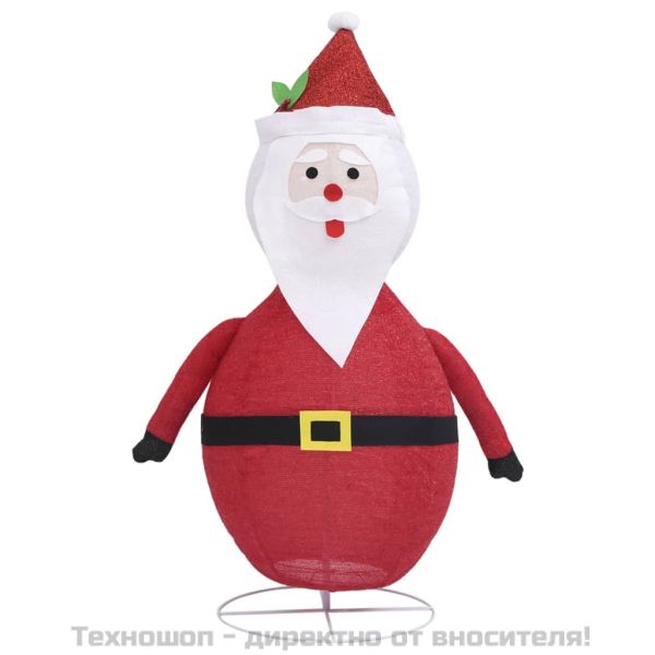 Декоративна фигура на Дядо Коледа с LED, лукс, плат, 120 см
