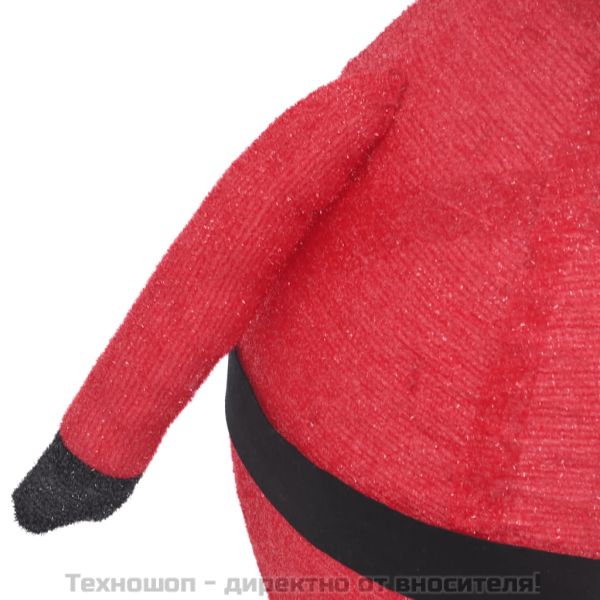 Декоративна фигура на Дядо Коледа с LED, лукс, плат, 120 см