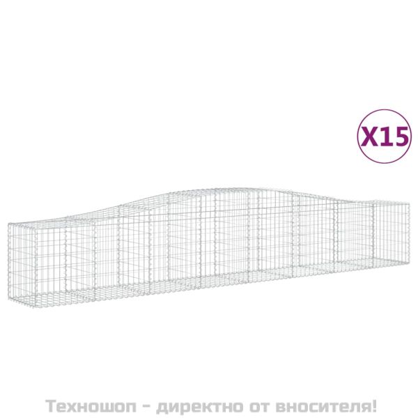 Габионни кошници арка 15 бр 400x50x60/80 см поцинковано желязо