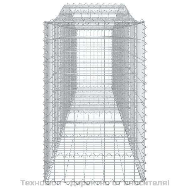 Габионни кошници арка 2 бр 400x50x80/100 см поцинковано желязо