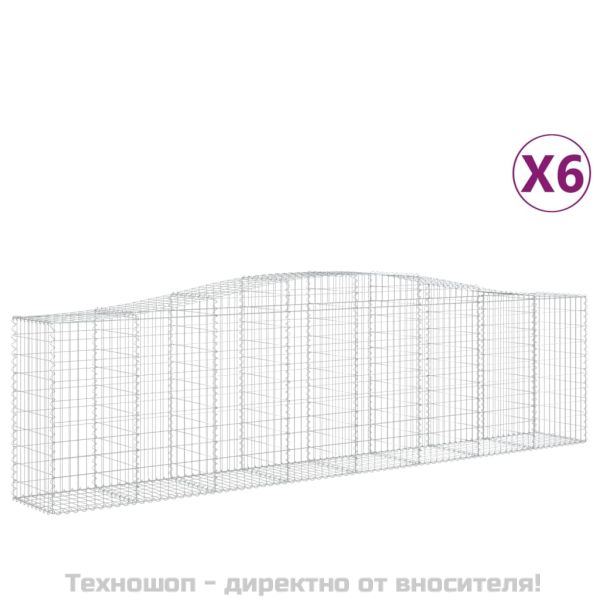 Габионни кошници арка 6 бр 400x50x100/120 см поцинковано желязо