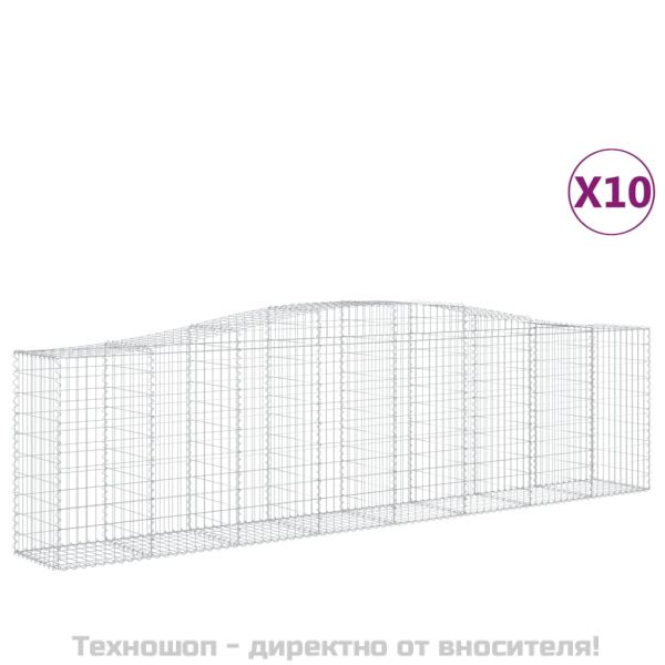 Габионни кошници арка 10 бр 400x50x100/120см поцинковано желязо