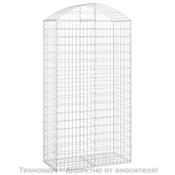 Дъговидна габионна кошница 100x50x180/200 см поцинковано желязо
