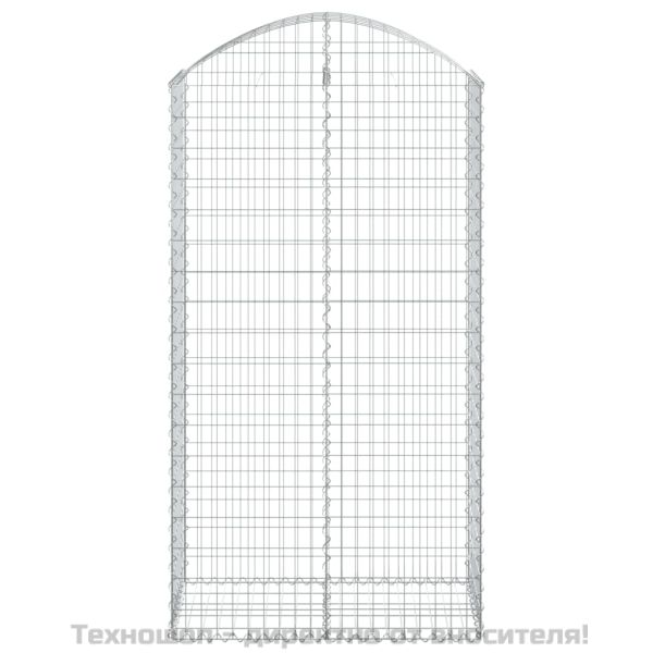 Дъговидна габионна кошница 100x50x180/200 см поцинковано желязо