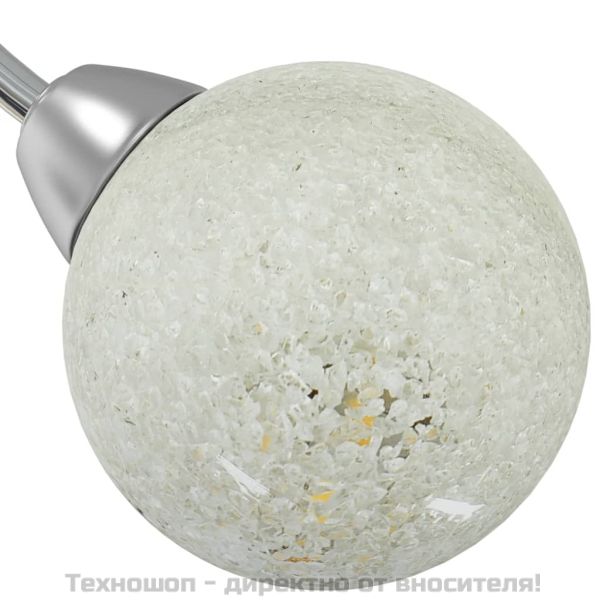 Лампа за таван с кръгли стъклени абажури за 5 G9 LED крушки