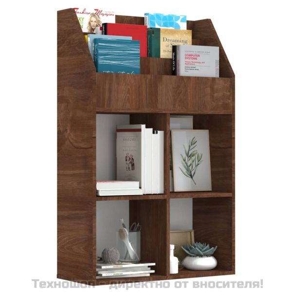 Етажерка за детски книжки, дъб, 71x30x114 см, инженерно дърво