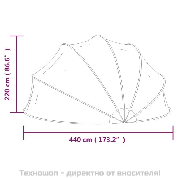 Купол за басейн 440x220 см