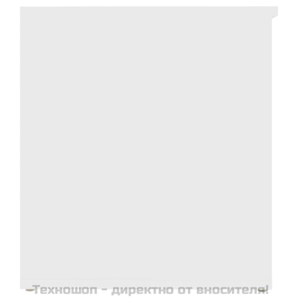 Сандък за съхранение, бял, 84x42x46 см, инженерна дървесина