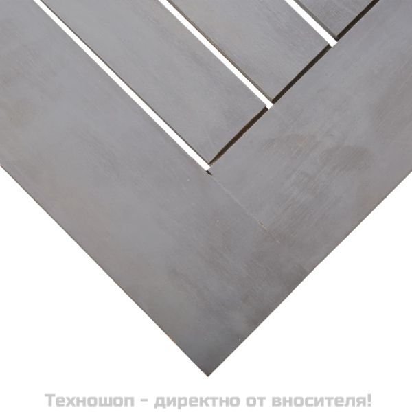 Градинска маса, сива, 200x100x75 см, акация масив