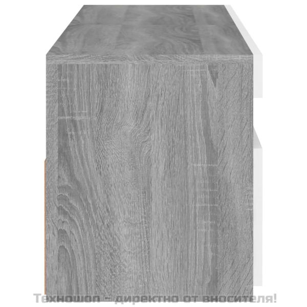 ТВ шкафове, 2 бр, с LED осветление, сив сонома, 60x35x40 см