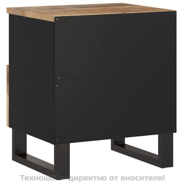 Нощно шкафче, масивно дърво манго и инженерно дърво