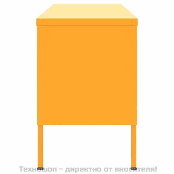 ТВ шкаф, горчица жълто, 105x35x50 см, стомана
