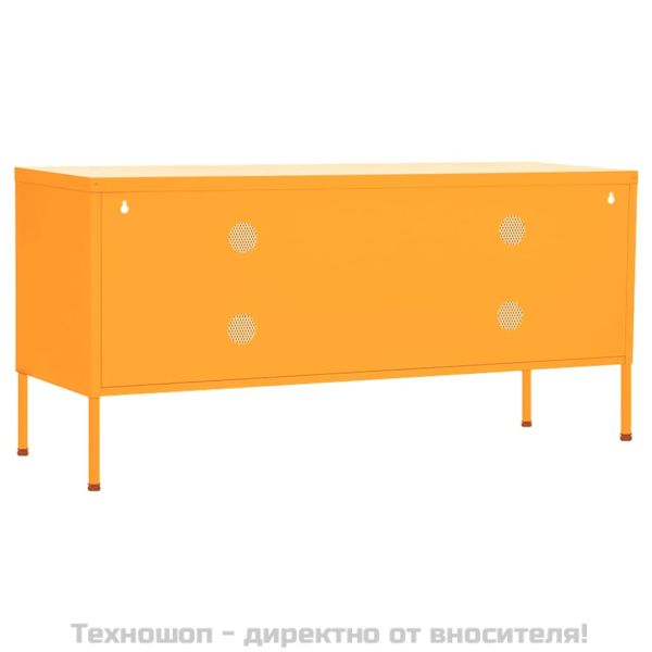 ТВ шкаф, горчица жълто, 105x35x50 см, стомана