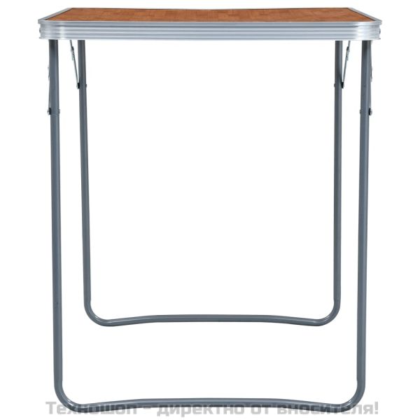 Сгъваема къмпинг маса с метална рамка, 80x60 см