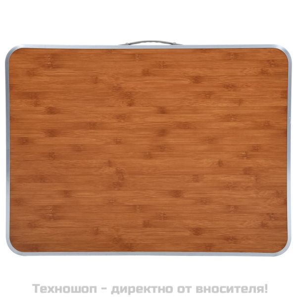 Сгъваема къмпинг маса с метална рамка, 80x60 см