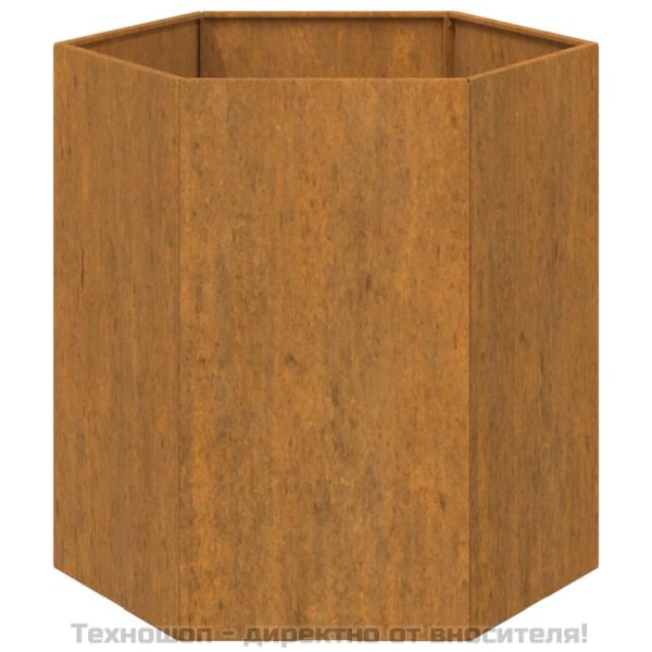 Кашпа, ръждиво, 40x40x45 см, кортенова стомана