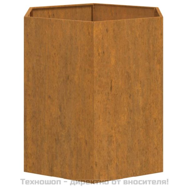 Кашпа, ръждиво, 40x40x45 см, кортенова стомана