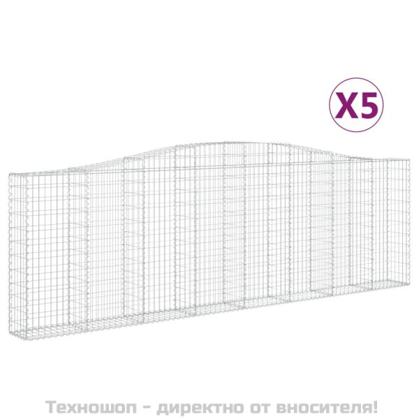 Габионни кошници арка 5 бр 400x30x120/140см поцинковано желязо