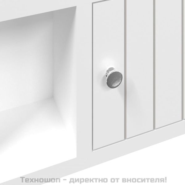 Шкаф за ключове бял 40x8,5x20 см инженерно дърво и стомана