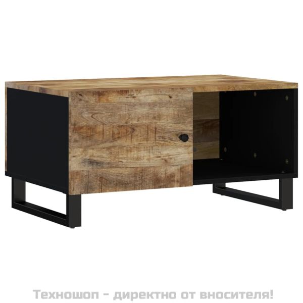 Маса за кафе, 80x50x40 см, манго масив и инженерно дърво