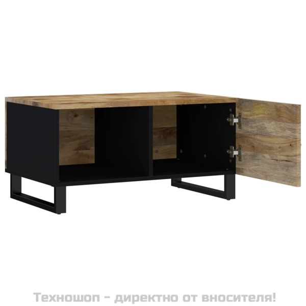 Маса за кафе, 80x50x40 см, манго масив и инженерно дърво