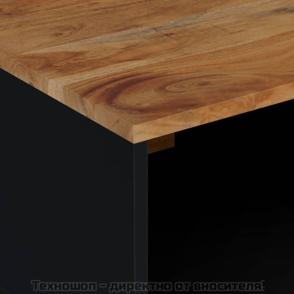 Маса за кафе, 80x50x40 см, акация масив и инженерно дърво
