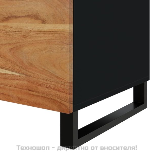 Маса за кафе, 80x50x40 см, акация масив и инженерно дърво