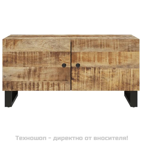 Маса за кафе, 80x50x40 см, манго масив и инженерно дърво