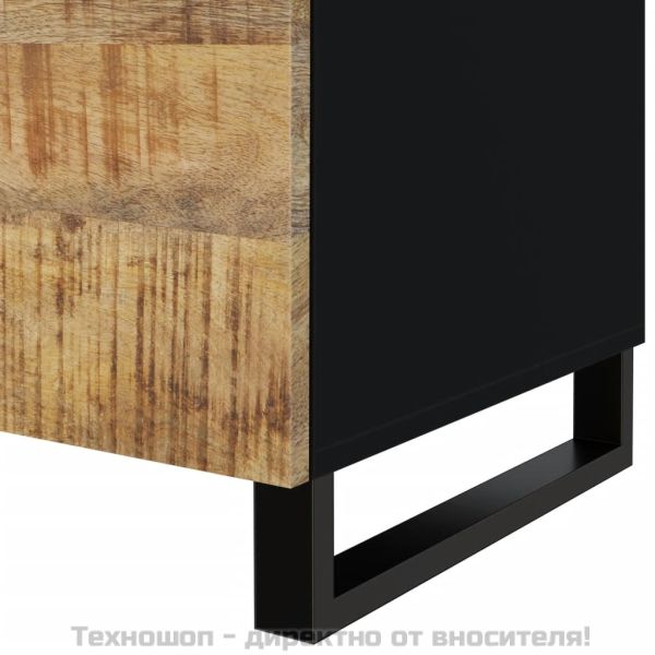 Маса за кафе, 80x50x40 см, манго масив и инженерно дърво