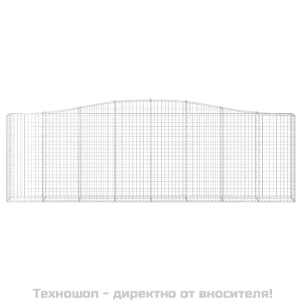 Дъговидна габионна кошница 400x30x120/140 см поцинковано желязо