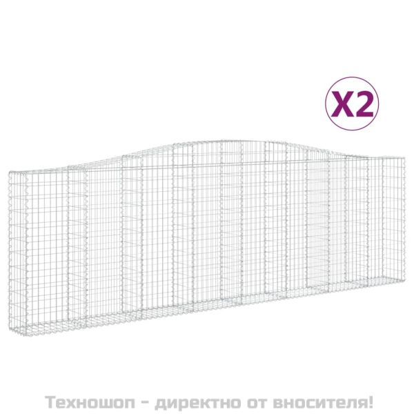 Габионни кошници арка 2 бр 400x30x120/140см поцинковано желязо