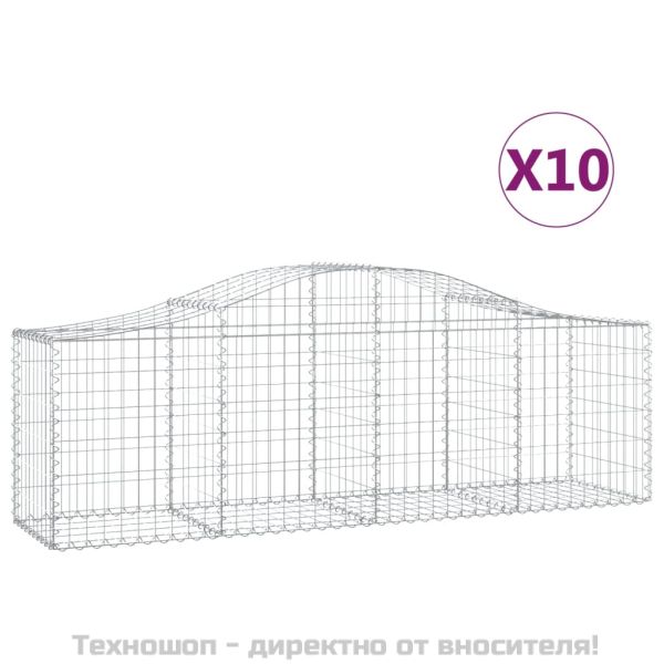 Габионни кошници арка 10 бр 200x50x60/80 см поцинковано желязо