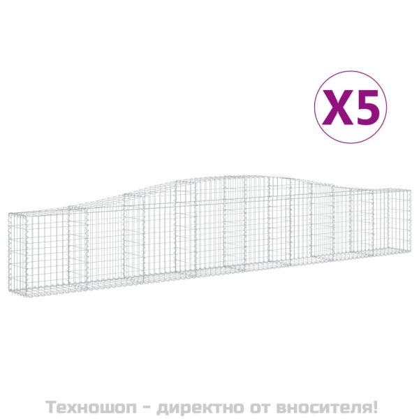 Габионни кошници арка 5 бр 400x30x60/80 см поцинковано желязо