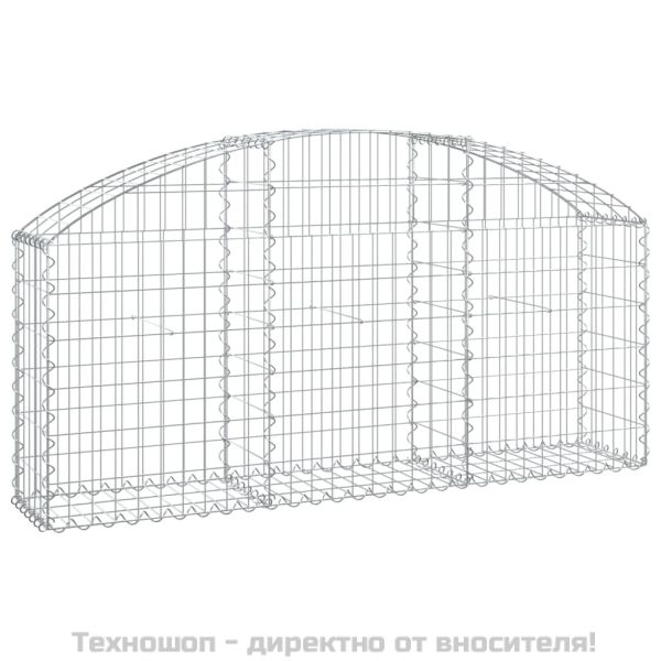 Дъговидна габионна кошница 150x30x60/80 см поцинковано желязо