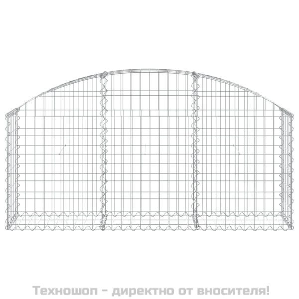 Дъговидна габионна кошница 150x30x60/80 см поцинковано желязо