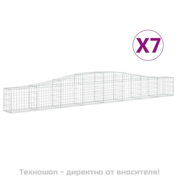 Габионни кошници арка 7 бр 400x30x40/60 см поцинковано желязо
