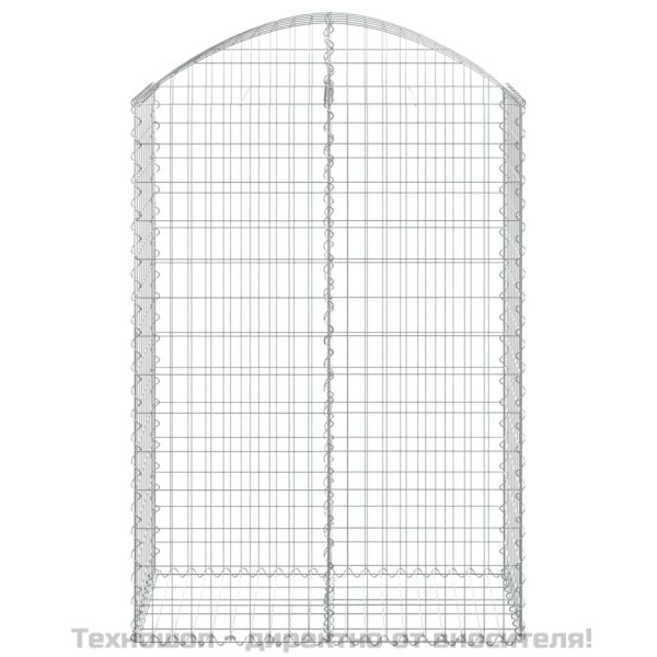 Дъговидна габионна кошница 100x50x140/160 см поцинковано желязо