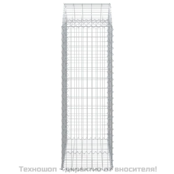 Дъговидна габионна кошница 100x50x140/160 см поцинковано желязо