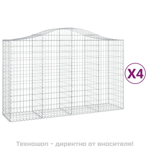 Габионни кошници арка 4 бр 200x50x120/140см поцинковано желязо